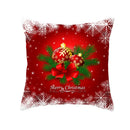 Axyaa Christmas Gift Pillowcase Red Print Cushion Cover for Home Sofa