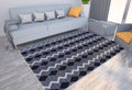 Axyaa Geometric Plaid Striped Print Carpet for Home Living Room and Bedroom Decor