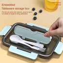 Axyaa Portable Lunch Box Set with Utensils and Microwave-Safe Container
