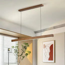 Axyaa Nordic LED Pendant Light - Modern Wooden Strip Hanging Lamp