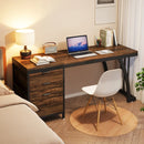 Axyaa 3-Drawer Industrial Computer Desk, 59-Inch Workstation Table