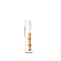 Axyaa Bamboo Handle Stainless Steel Cutlery Set - Complete Dinnerware Flatware