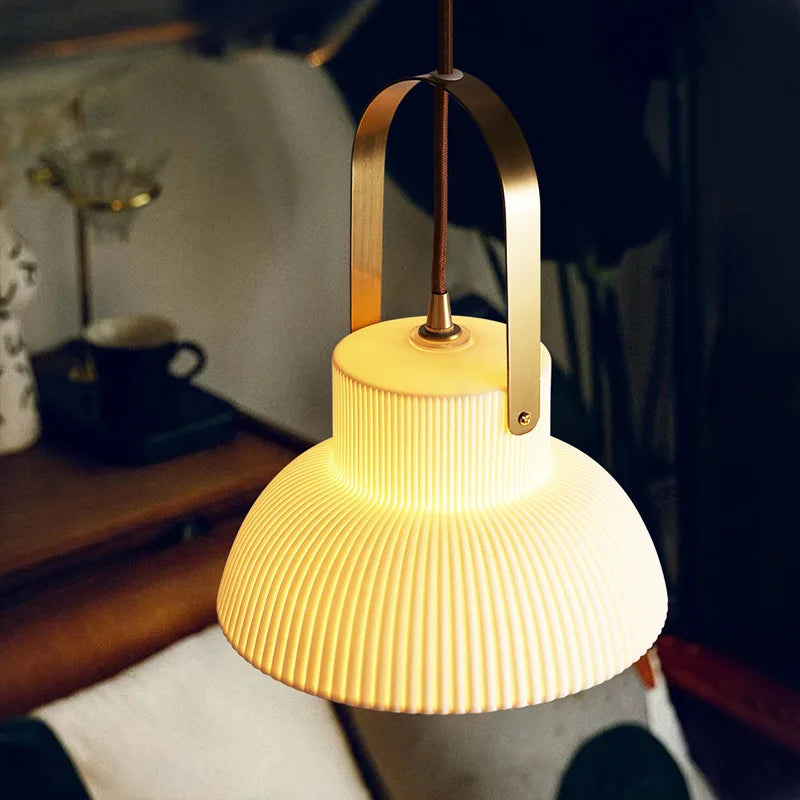 Axyaa Ceramic LED Pendant Lights: Japanese Style, Nordic Design