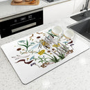 Axyaa Insect Bees Kitchen Drain Pad Non-slip Heat Resistant Counter Mat