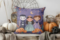Axyaa Halloween Kids Princess and Skeleton Pillow Cover for Sofa Bedroom Car