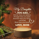 Axyaa 3D Night Light Wooden Base Acrylic LED Lamp, Personalized Gift