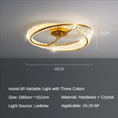 Axyaa Crystal Ceiling Lamp - Postmodern Round Bedroom LED Lighting