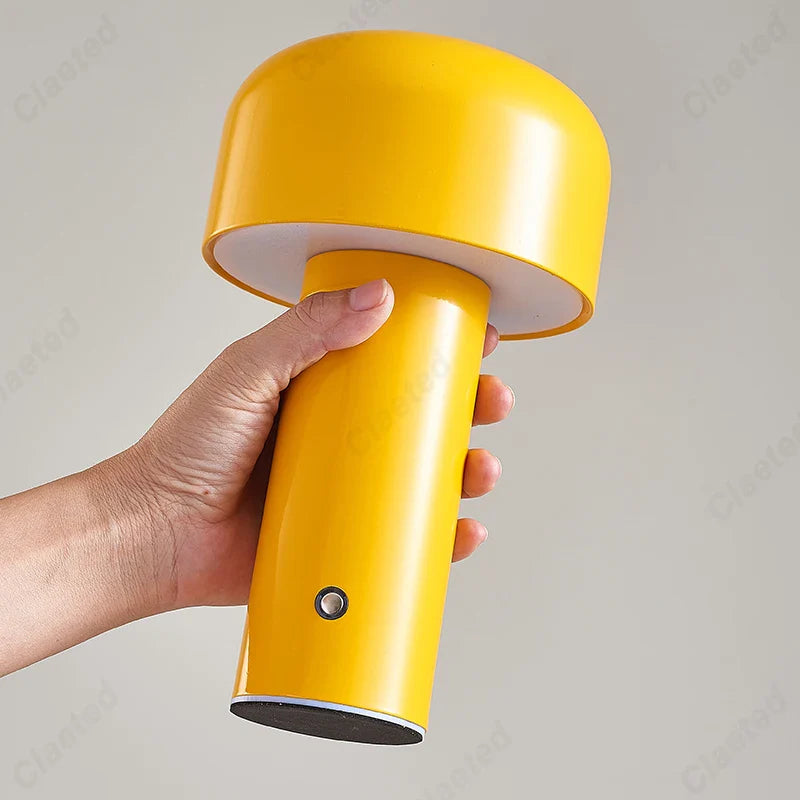 Axyaa Mushroom Table Lamp: Cordless Touch Rechargeable Night Light