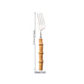 Axyaa Bamboo Handle Stainless Steel Cutlery Set - Complete Dinnerware Flatware