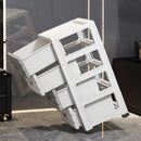 Axyaa 6 Tier Drawer Storage Cart, Gray/Brown, Mobile Organizer with Wheels.