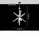 Axyaa Snow Glass Chandelier Pendant Light for Living Room, Bedroom, Staircase