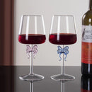 Axyaa Pink Bow Goblet Wine Glass - 420ML Cute Transparent Liqueur Gift