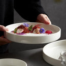 Axya Light Luxury White Ceramic Plate Set - Nordic Design Steak Tableware