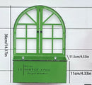 Axyaa Wrought Iron Window Flower Pot Wall Hanging Vase for Garden Balcony Decor