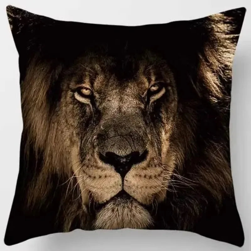 Axyaa African Lion Digital Print Pillowcase Decorative Cover