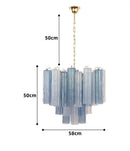 Axyaa French Glass Chandelier Pendant Light - Elegant Design for Home Decor