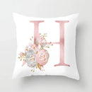 Axyaa Sweet Pink Alphabet Pillowcase for Home Decor
