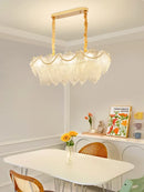 Axyaa French Crystal Hanging Light: Modern Luxury for Living, Dining, Bedroom