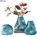 Axyaa Glass Vase Hydroponic Flower Pot Transparent Modern Decor