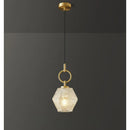 Axyaa Gold Copper Glass Pendant Lamp Minimalist Luxury Chandelier for Home Decor