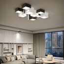 Axyaa Square Black White LED Ceiling Lamp for Modern Home Decor