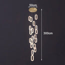 Axyaa Nordic Stair Chandelier, Living Room Dining Pendant Lights, Ceiling Light