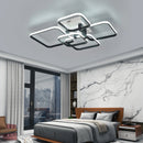 Axyaa Modern LED Ceiling Chandelier for Living Room, Bedroom, Study - Black/White