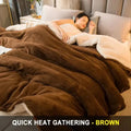 Axyaa Double Sided Wool Throw Blanket Queen Size Bed Cover