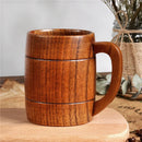 Axyaa Handmade Wooden Beer Mug 320ml - Natural Wood Cup for Drinks