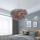 Axyaa Nordic Feather Chandelier: Warm, Romantic LED Pendant Lamps for Girl's Room and Decor