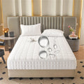 Axyaa Waterproof Mattress Cover Six-Sided Zipper Closure Mattress Protector Pad
