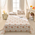 Axyaa Striped Cotton Bed Sheet Set - Breathable & Soft Mat - Thickened & Printed