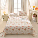 Axyaa Striped Cotton Bed Sheet Set - Breathable & Soft Mat - Thickened & Printed
