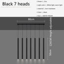 Axyaa Modern Black Column LED Chandelier for Stylish Home Lighting