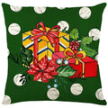 Axyaa Christmas Party Santa Dwarf Print Pillow Cover