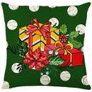 Axyaa Christmas Party Santa Dwarf Print Pillow Cover