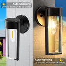 Axyaa Solar LED Fence Garden Lights Waterproof Patio Deck Decor