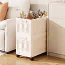 Axyaa Foldable Toy Storage Bin with Wheels - Large Capacity for Bedroom & Living Room