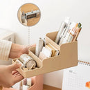 Axyaa Desk Organizer & Pen Holder: Spacious Storage for Stationery, Notebooks, and Pens
