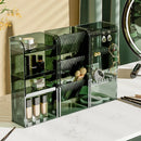 Axyaa Makeup Shelf Organizer Clear Vertical Jewelry Display Stand