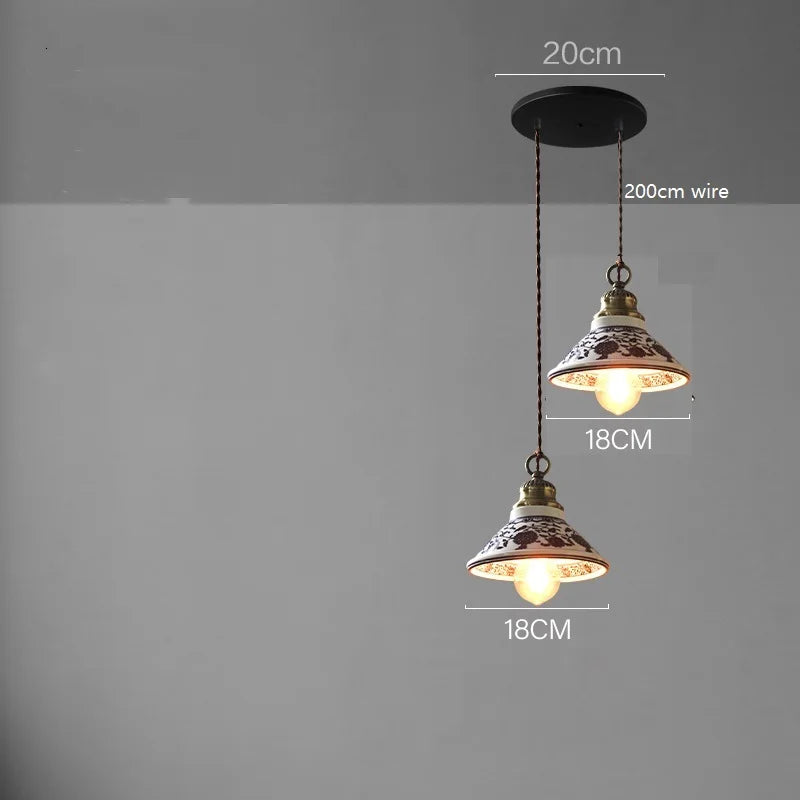 Axyaa Ceramic LED Pendant Lamp for Modern Home Decor Lighting