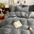 Axyaa Double Winter Milk Fleece 4-Piece Bedding Set, Flannel Double Series