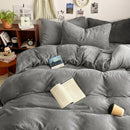 Axyaa Double Winter Milk Fleece 4-Piece Bedding Set, Flannel Double Series