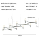 Axyaa Metal Pendant Chandelier: Modern Luxury G9 LED Lighting Fixture