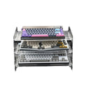 Acrylic Keyboard Display Stand by Axyaa: Compact Desktop Organizer for Keyboard, Mouse, and More