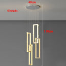 Axyaa Crystal Chandelier Stair Pendant Lamp Living Room Interior Lighting