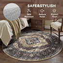 Axyaa Retro Bohemian Round Living Room Carpet - Fashionable & High-end Home Decor