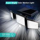 Axyaa Solar Wall Lights - Super Bright & Waterproof Outdoor Lamp with Adjustable Head