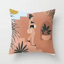 Axyaa Abstract Oil Painting Cushion Covers – Modern Art Home Decor Pillow