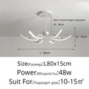 Axyaa Octopus LED Chandelier: Matte Black/White Finish, Dimmable Pendant Lighting